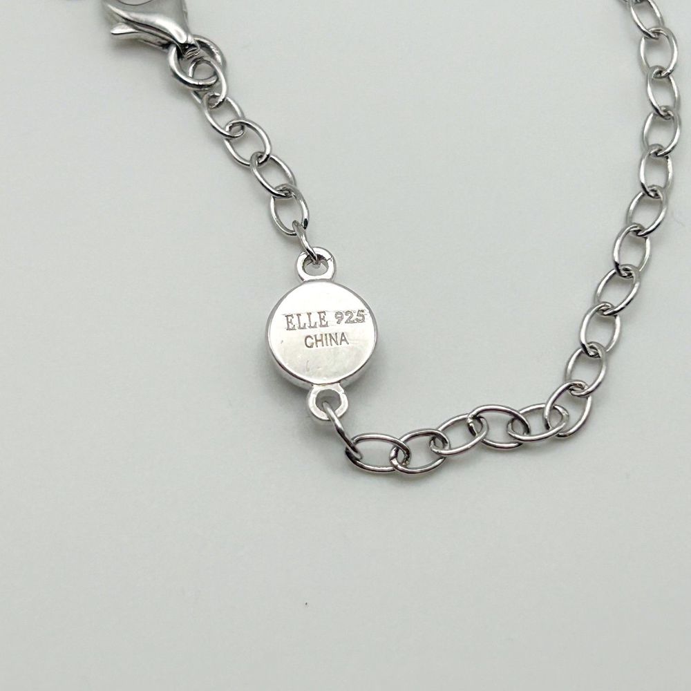 Elle Ruby Signed Sterling Silver Chain Bracelet W… - image 4